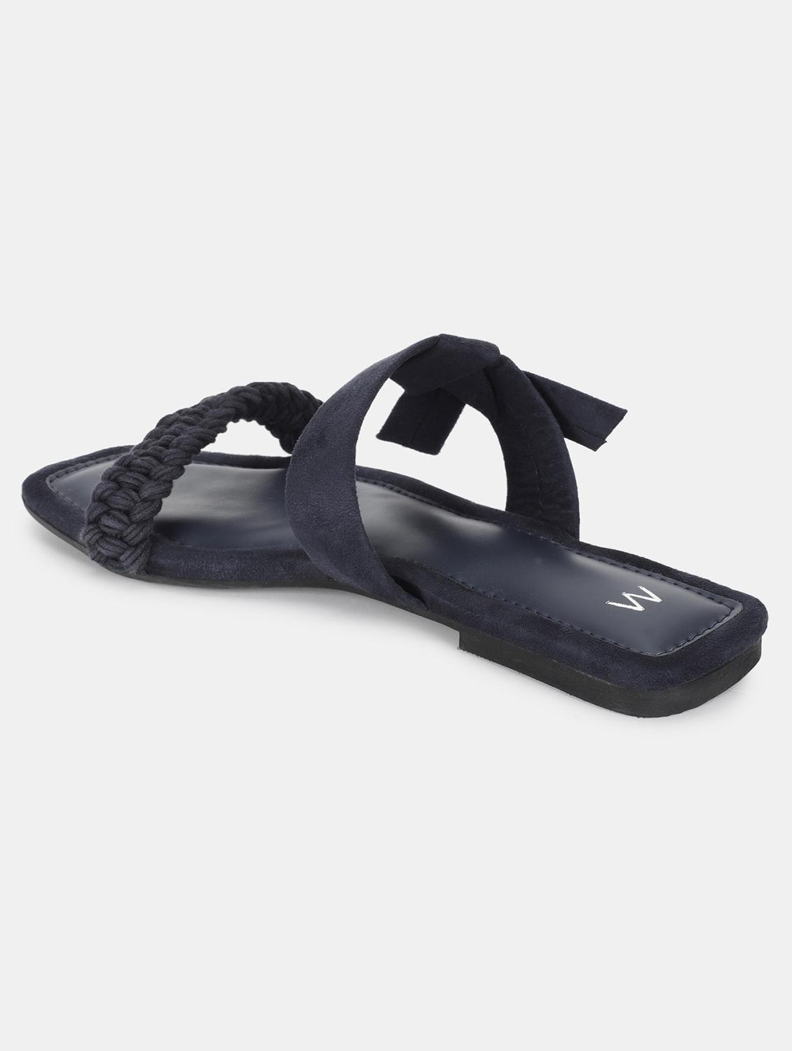 navy suede ethnic sandals - 18223939 - Zoom Image - 2