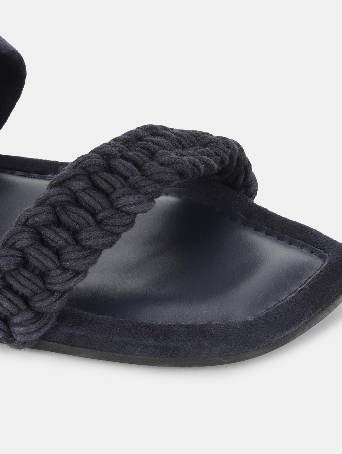navy suede ethnic sandals - 18223939 - Zoom Image - 5