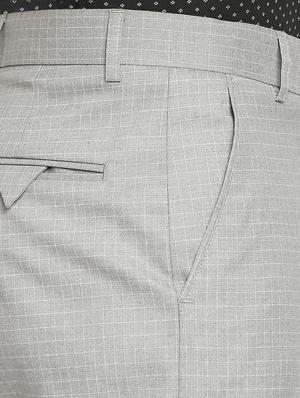 grey checkered formal trouser - 18224238 - Standard Image - 5