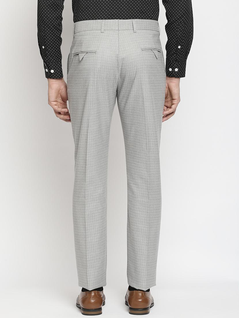 grey checkered formal trouser - 18224238 - Zoom Image - 3