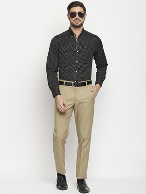 beige checkered formal trouser - 18224239 - Standard Image - 4