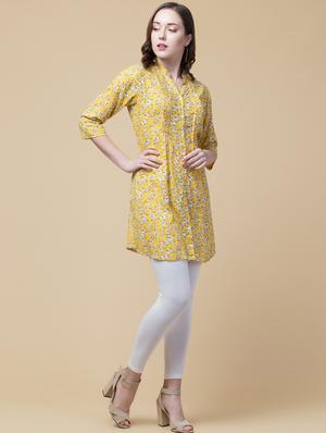 mandarin neck floral tunic - 18224258 - Standard Image - 2