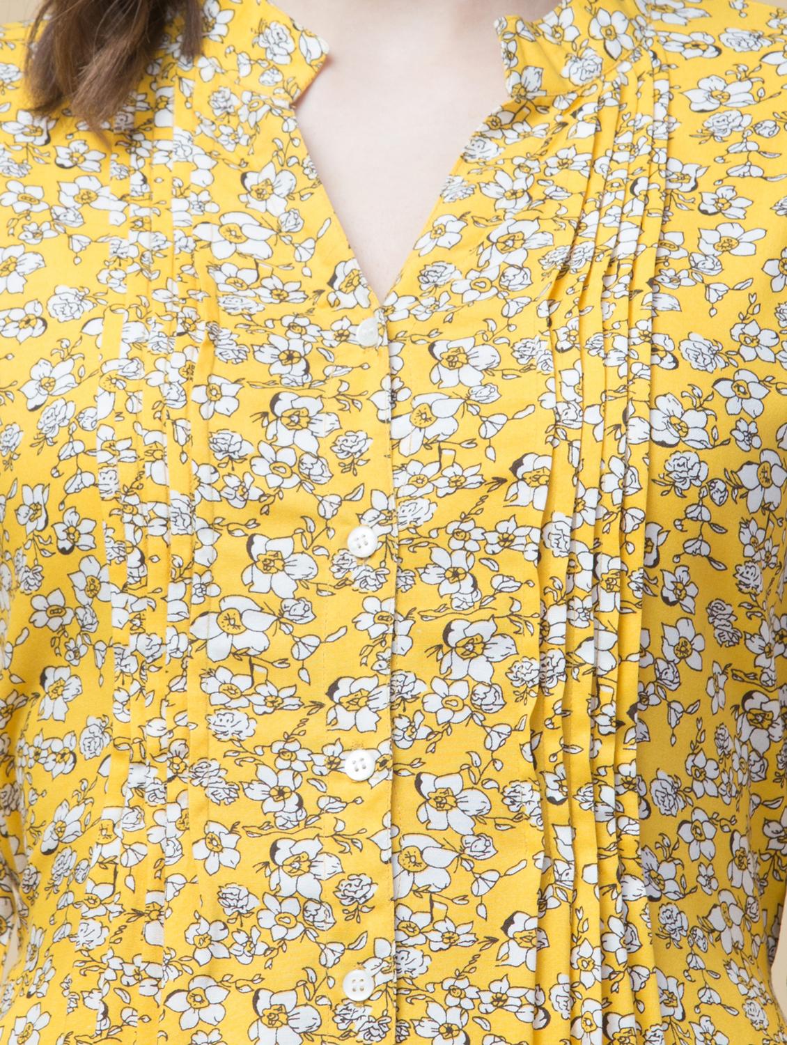 mandarin neck floral tunic - 18224258 - Zoom Image - 6