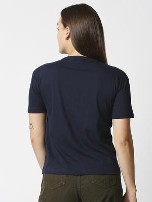 dark blue cotton regular top - 18224374 - Standard Image - 3