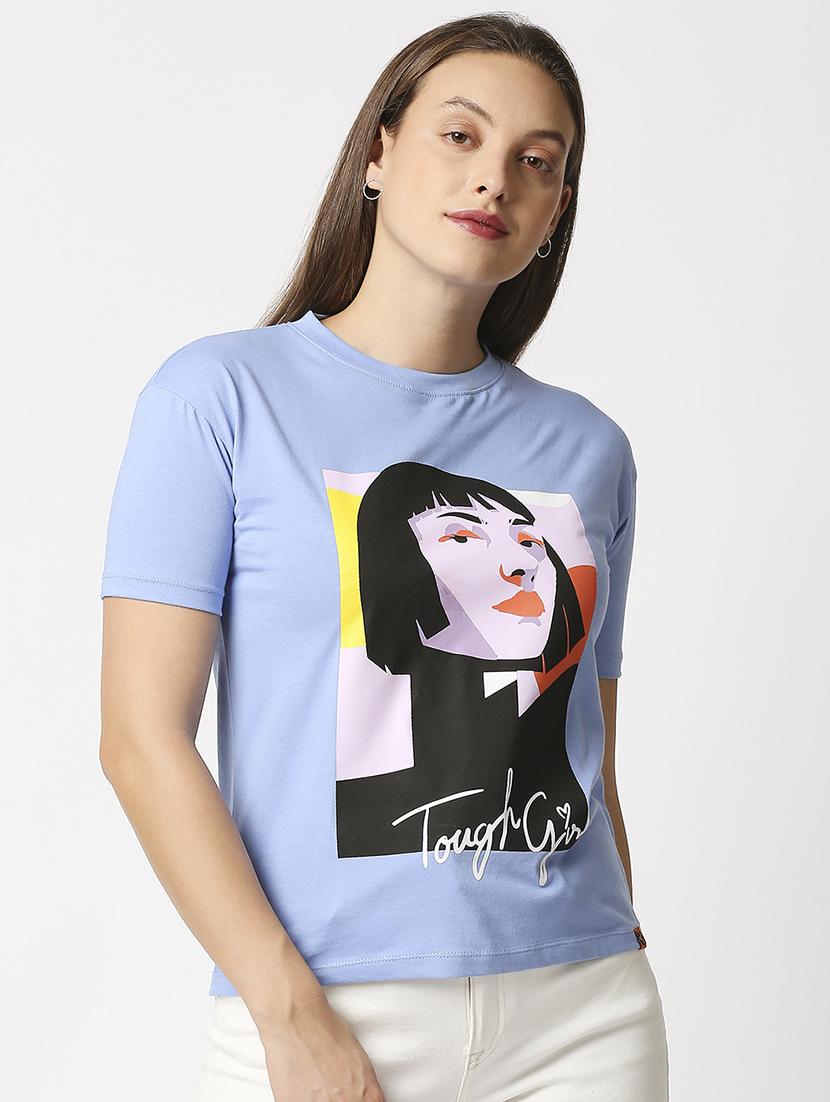 blue cotton regular top - 18224382 - Zoom Image - 1
