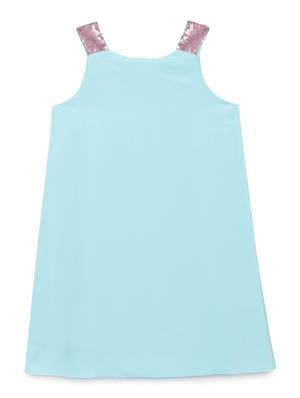 blue solid frock - 18224440 - Standard Image - 2