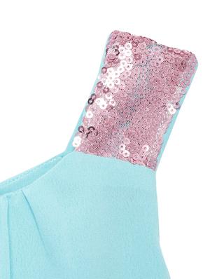 blue solid frock - 18224440 - Standard Image - 3