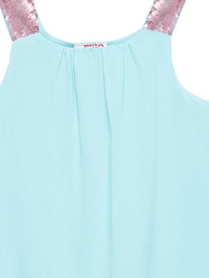 blue solid frock - 18224440 - Standard Image - 4