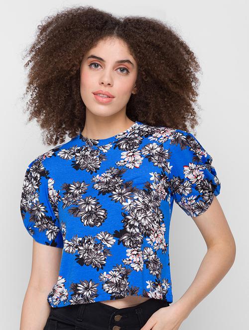 blue printed regular top - 18224581 - Standard Image - 1