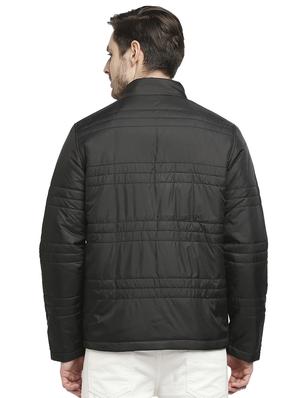 black solid quilted jacket - 18225981 - Standard Image - 3