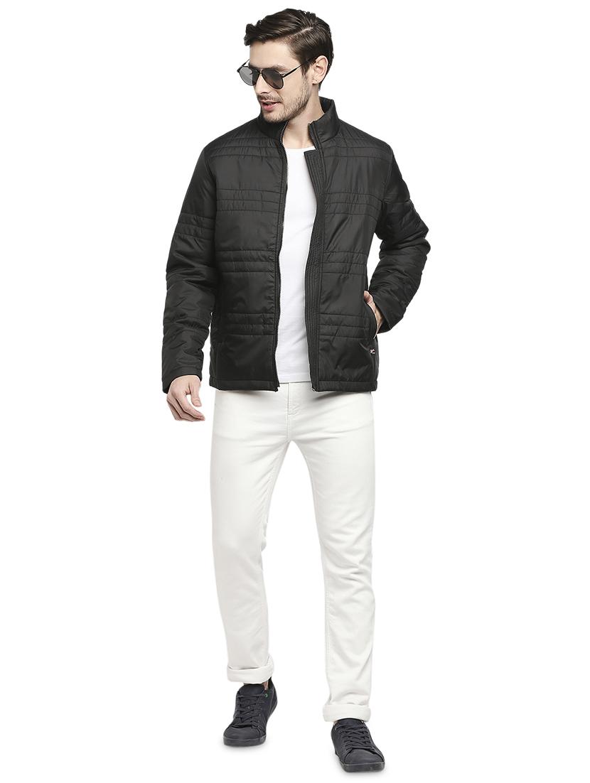 black solid quilted jacket - 18225981 - Zoom Image - 4