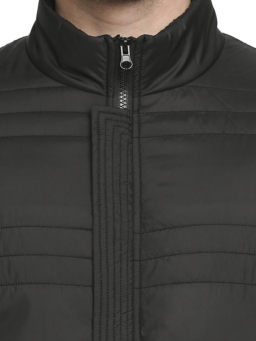 black solid quilted jacket - 18225981 - Zoom Image - 5