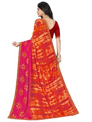 multi colored printed saree with blouse - 18226095 - Standard Image - 2