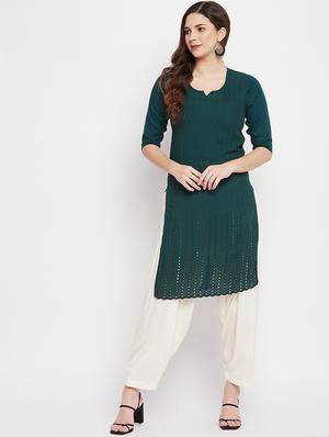 white solid salwar - 18227316 - Standard Image - 4