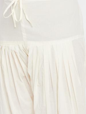 white solid salwar - 18227316 - Standard Image - 5