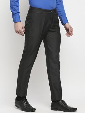 black solid formal trouser - 18227839 - Standard Image - 2