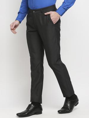 black solid formal trouser - 18227839 - Standard Image - 3