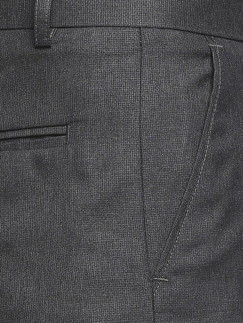 charcoal grey solid formal trouser - 18227842 - Zoom Image - 6