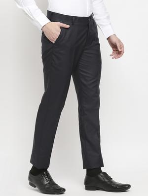 black solid formal trouser - 18227843 - Standard Image - 3
