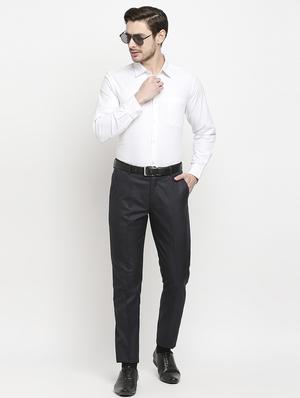 black solid formal trouser - 18227843 - Standard Image - 5