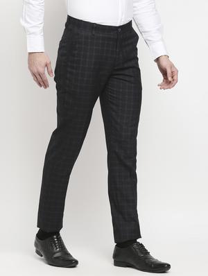 black checkered formal trouser - 18227847 - Standard Image - 3
