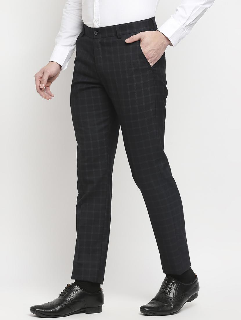 black checkered formal trouser - 18227847 - Zoom Image - 2