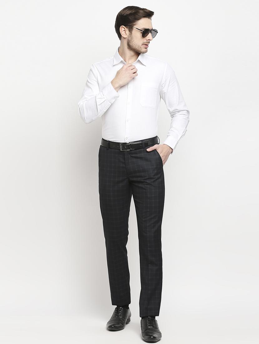 black checkered formal trouser - 18227847 - Zoom Image - 5