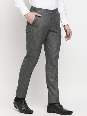 grey checkered formal trouser - 18227848 - Standard Image - 2