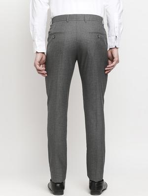 grey checkered formal trouser - 18227848 - Standard Image - 4