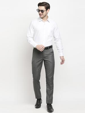 grey checkered formal trouser - 18227848 - Standard Image - 5