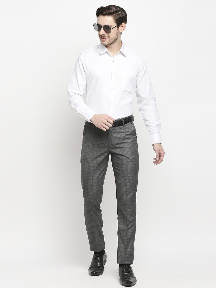 grey checkered formal trouser - 18227848 - Zoom Image - 5