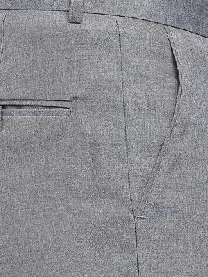 blue solid formal trouser - 18227856 - Standard Image - 6