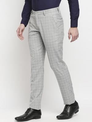 grey checkered formal trouser - 18227859 - Standard Image - 2
