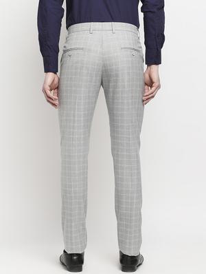 grey checkered formal trouser - 18227859 - Standard Image - 4