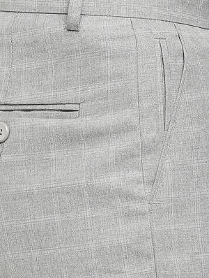 grey checkered formal trouser - 18227859 - Standard Image - 6
