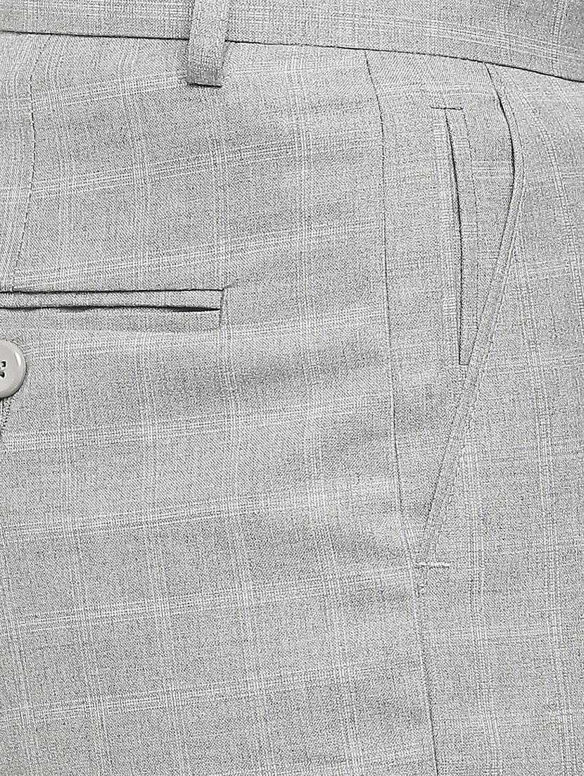 grey checkered formal trouser - 18227859 - Zoom Image - 6