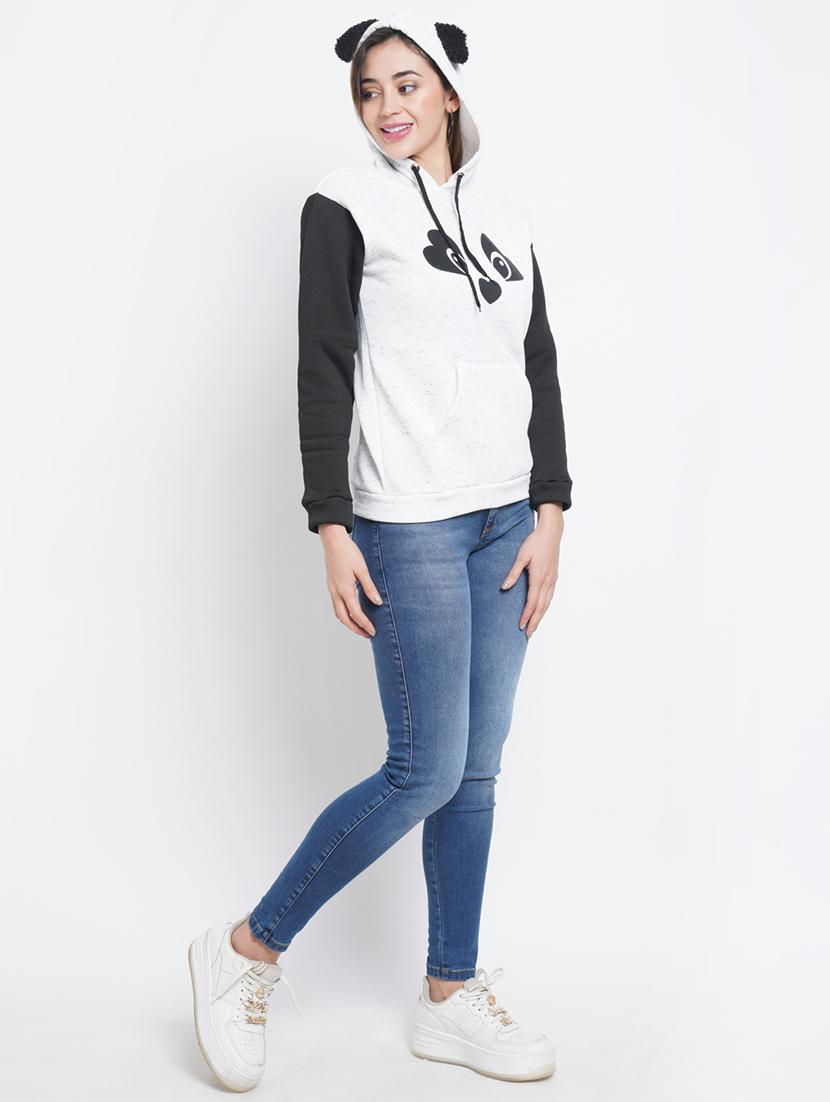 hooded neck graphic sweatshirt - 18228872 - Zoom Image - 2