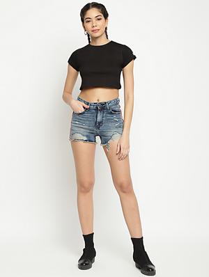 blue solid regular short - 18229094 - Standard Image - 4