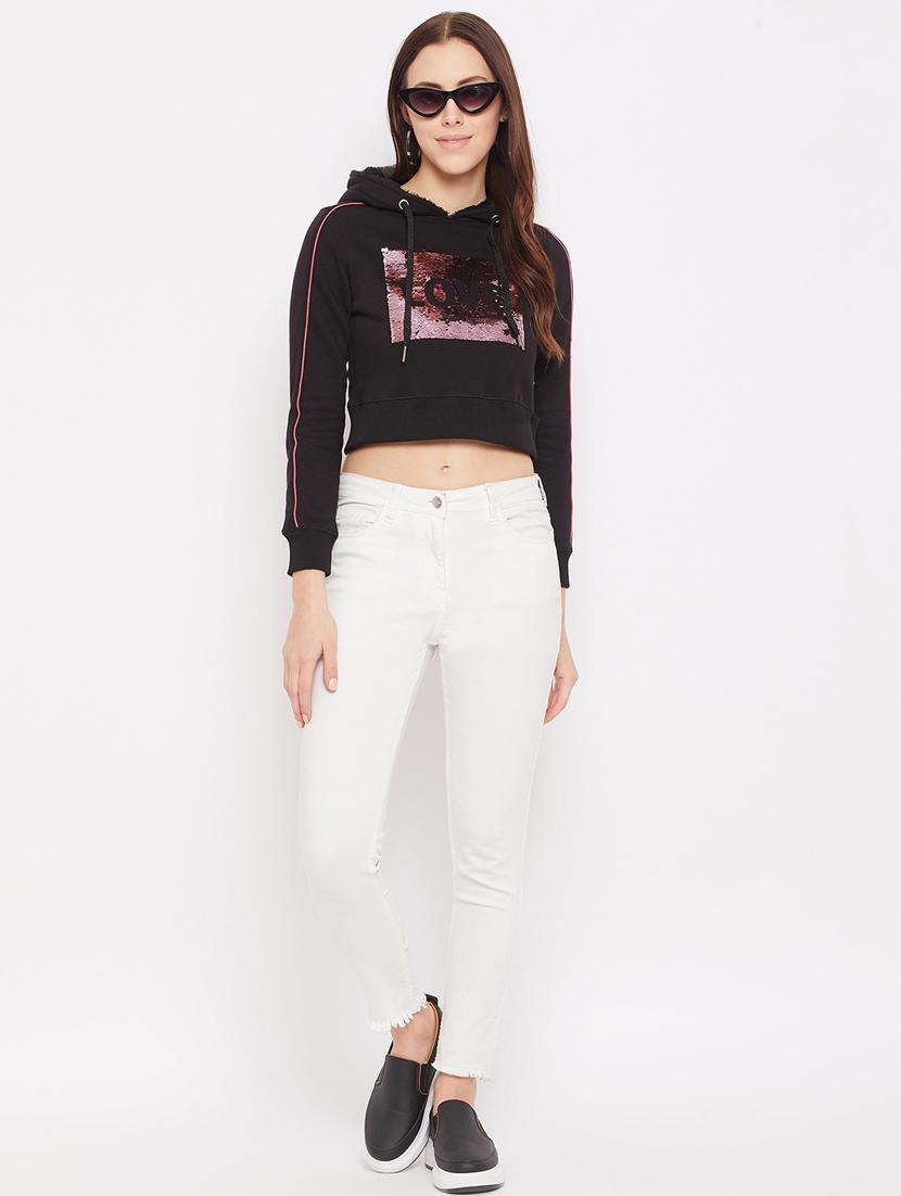 black printed hoodies sweatshirt - 18229880 - Zoom Image - 4