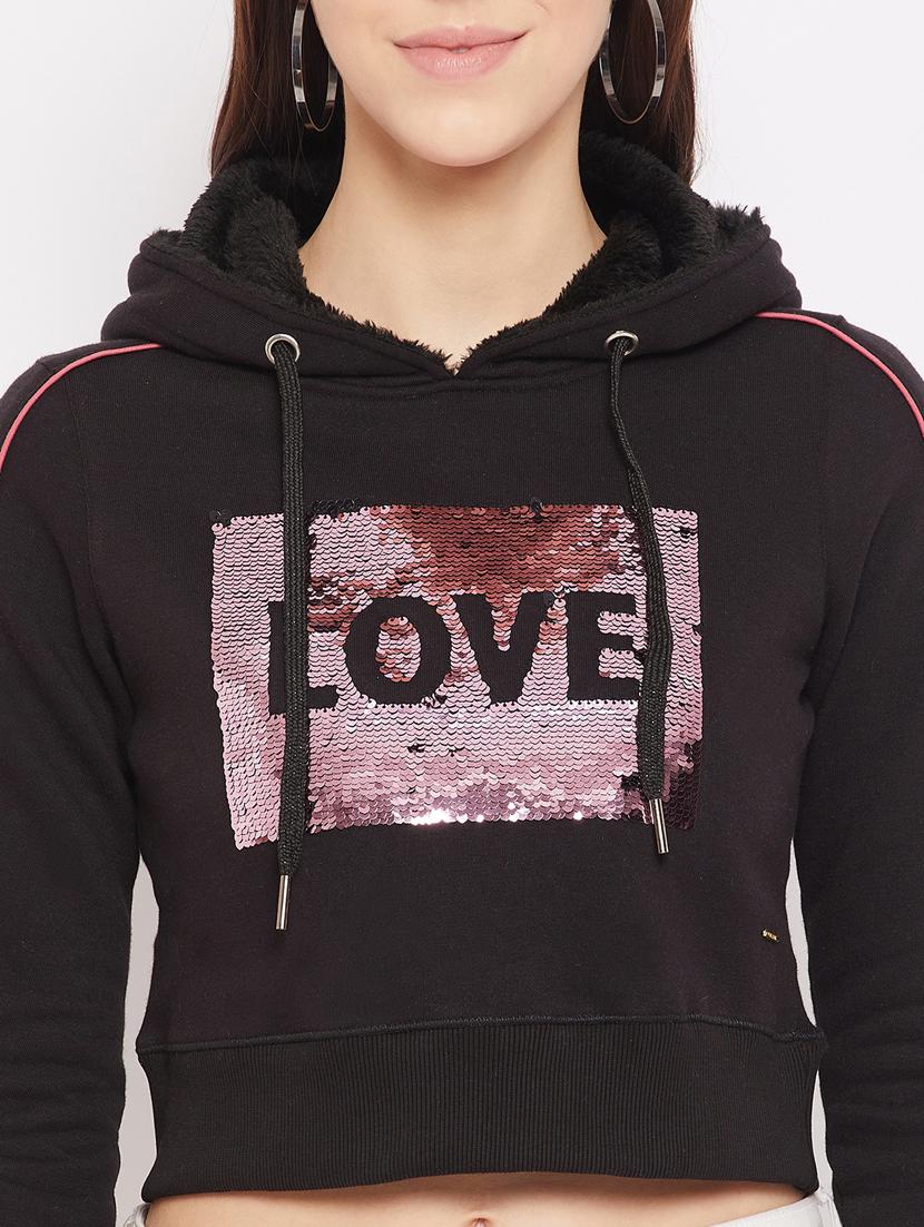 black printed hoodies sweatshirt - 18229880 - Zoom Image - 5