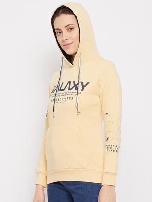 yellow printed hoodies sweatshirt - 18229884 - Standard Image - 2