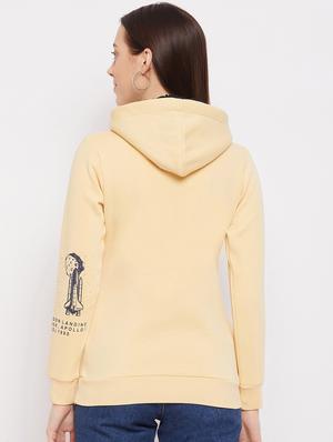 yellow printed hoodies sweatshirt - 18229884 - Standard Image - 3