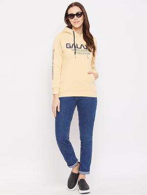 yellow printed hoodies sweatshirt - 18229884 - Standard Image - 4