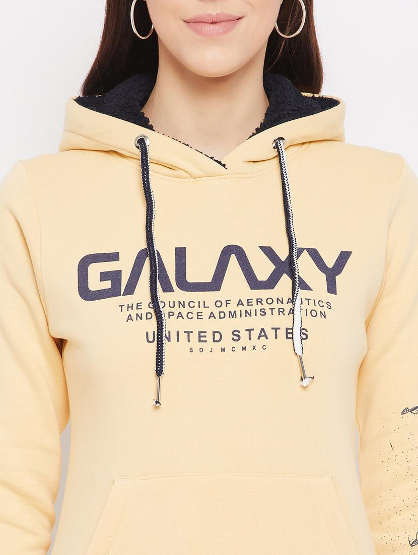 yellow printed hoodies sweatshirt - 18229884 - Zoom Image - 5