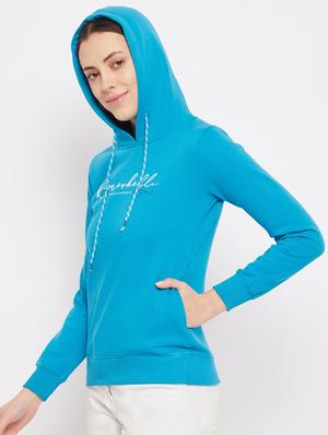 blue printed hoodies sweatshirt - 18229886 - Standard Image - 2