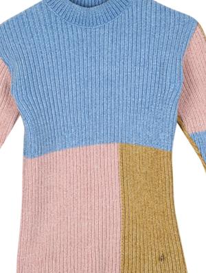 blue color block sweater - 18230167 - Standard Image - 3