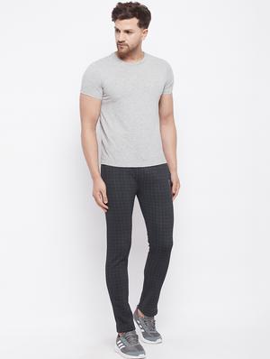 black checkered track pant - 18230267 - Standard Image - 4