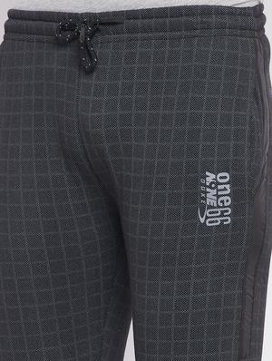 black checkered track pant - 18230267 - Standard Image - 5