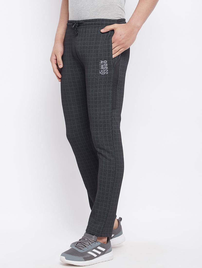 black checkered track pant - 18230267 - Zoom Image - 2