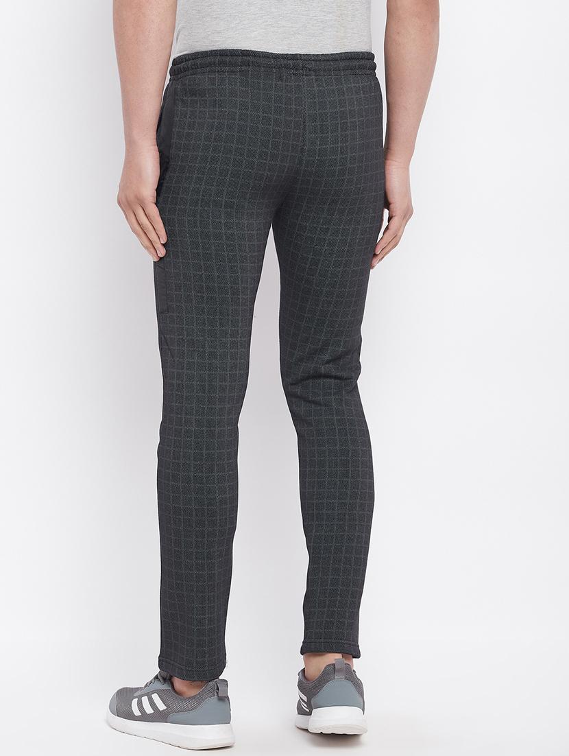 black checkered track pant - 18230267 - Zoom Image - 3